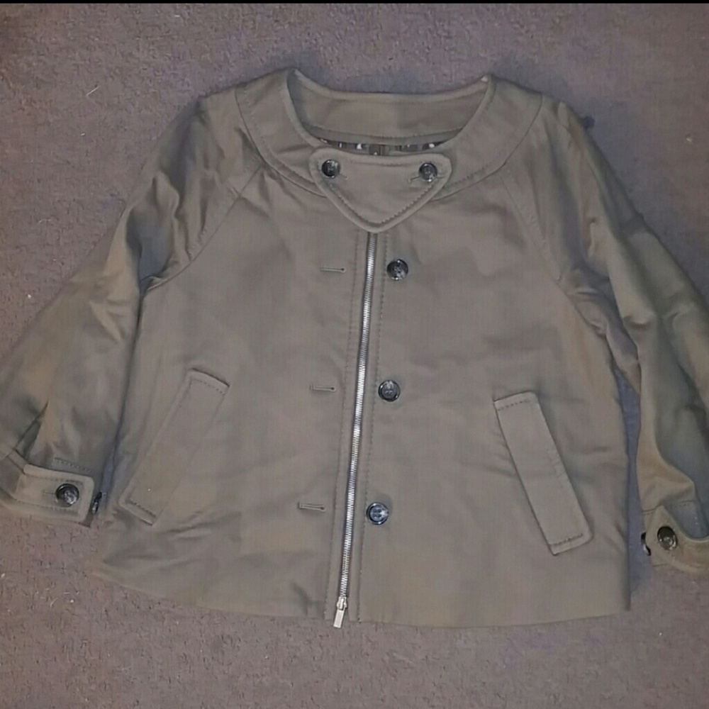 BCBG Maxazria zipup jacket blazer brown M